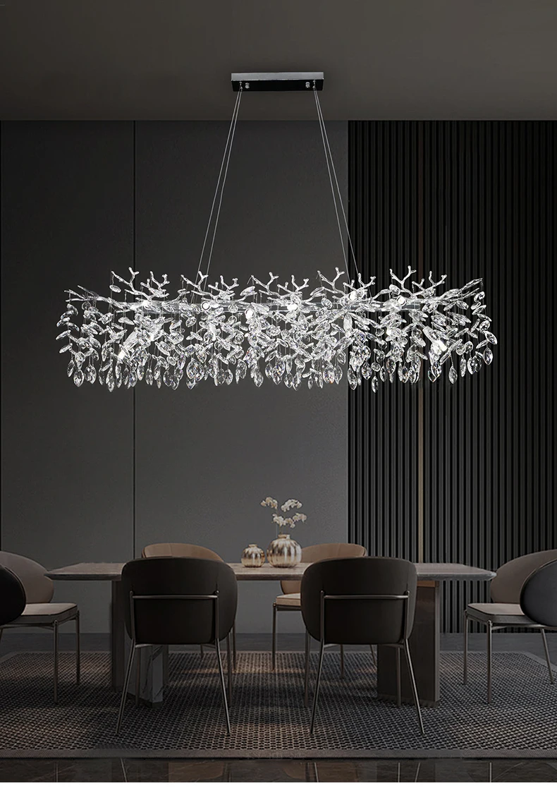 

REVEN Luxury Modern Ceiling Light 2025 Designer Crystal Branch Chandelier Dimmable Adjustable Height for Living Room Villa
