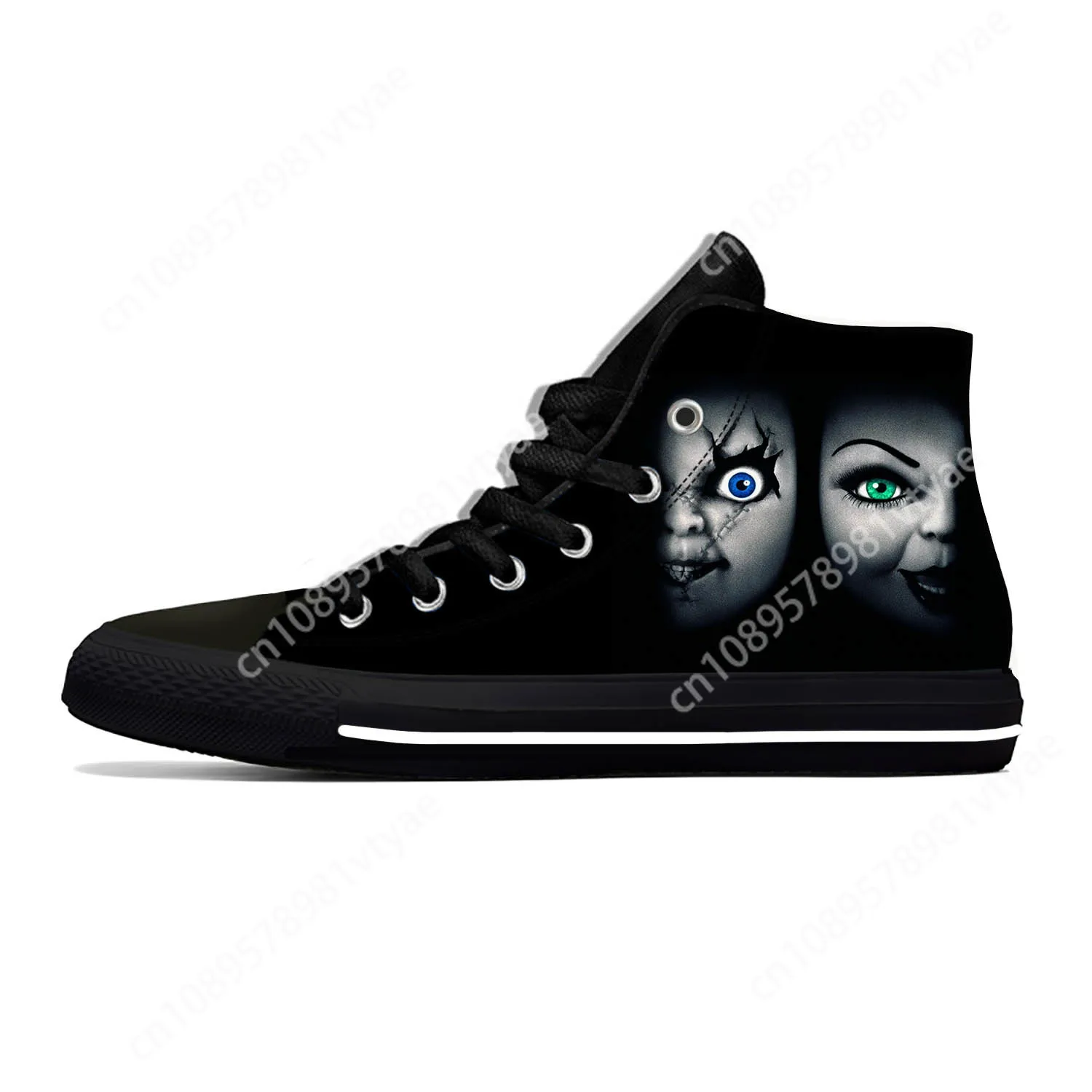 Hot Anime Cartoon Comic Childs Play Chucky Horror Casual Cloth Shoes High Top Lightweight Breathable 3D Print Men Women Sneakers