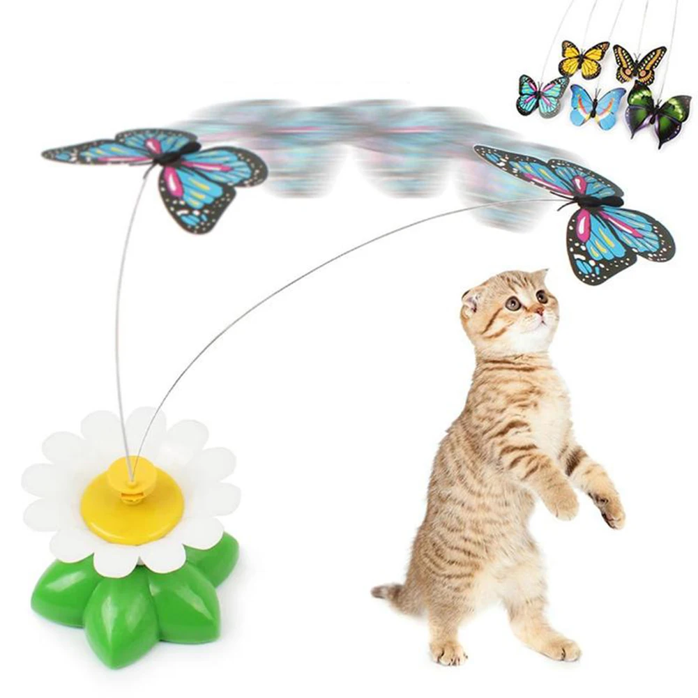 Interactive Cat Toy Automatic Rotating Flying  Butterfly Electric Hummingbird Flying Rotating Butterfly Pet Supplies For Cats