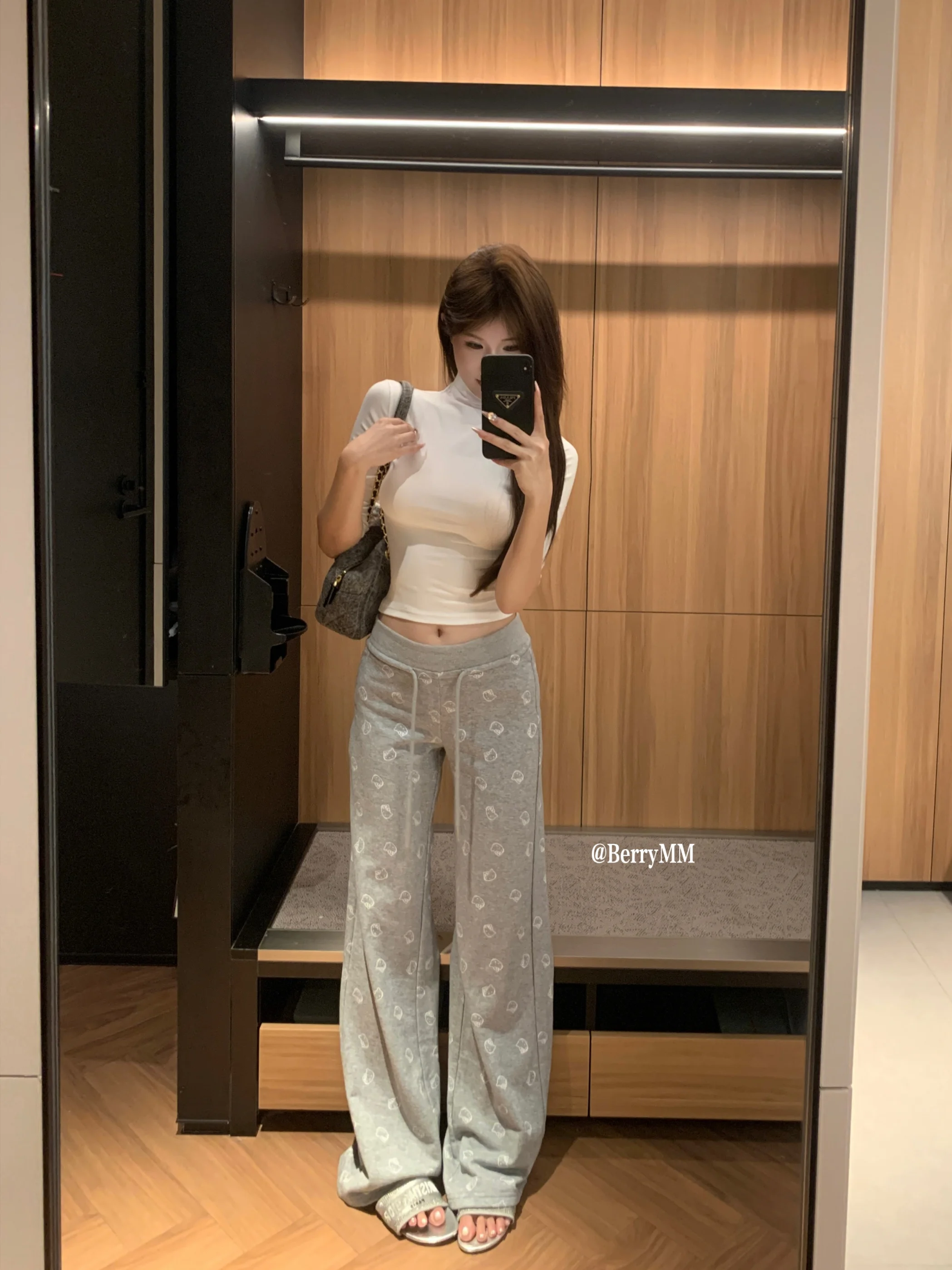 

BerryMM с высокой талией, утягивающие прямые повседневные брюки, спортивные штаны, весна-лето, простые повседневные брюки с высокой талией