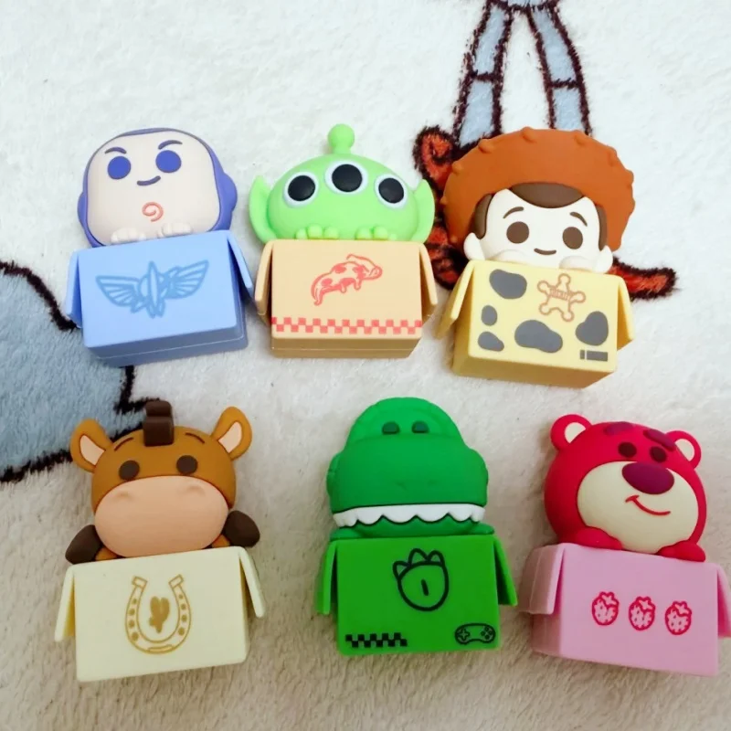 Genuine Disney Toy Story Hide And Seek Series Blind Box Fridge Magnet Anime Woody Jessie Buzz Alien Ornament Figure Gift Toy
