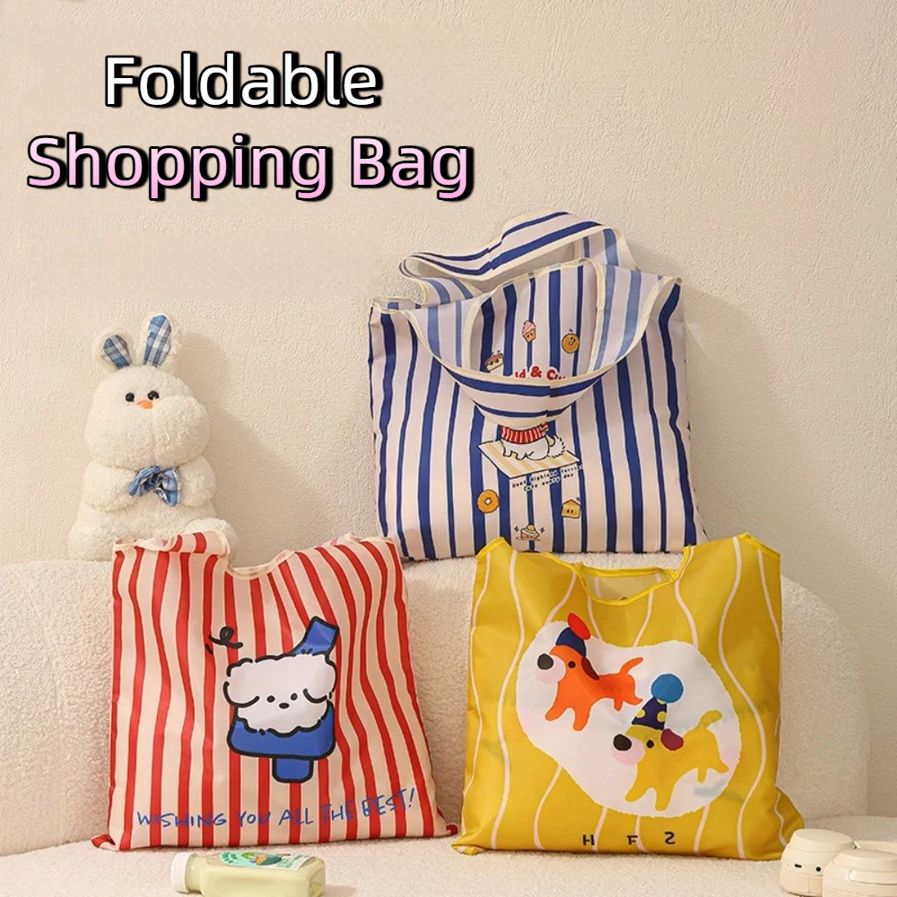 New Cartoon Animals Shopping Bag Cute Lightweight Eco-Friendly Bag Large Capacity Foldable Supermarket Bag for Grocery
