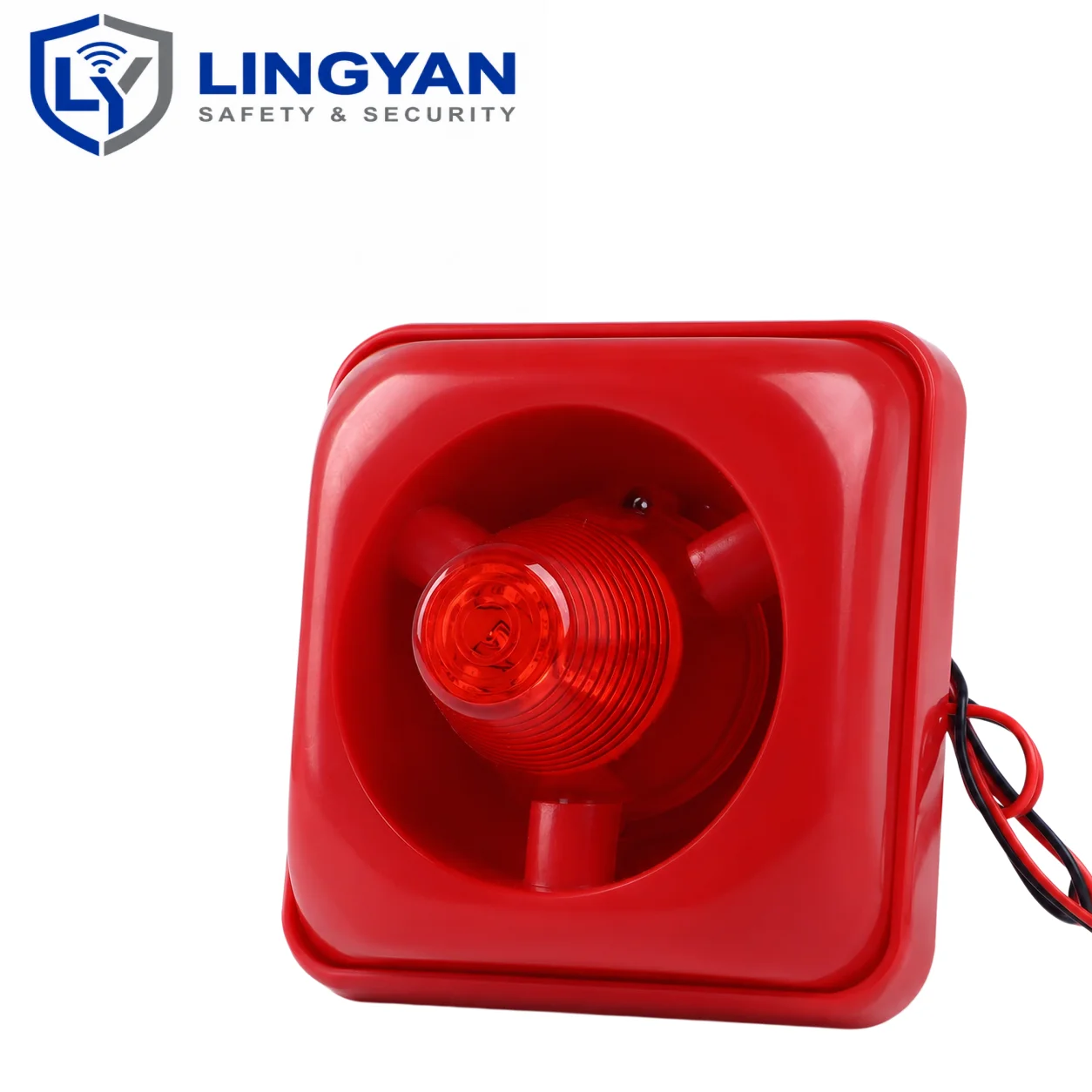 DC 12V 24V Warning Siren, 115dB sound & LED strobe, 107 model buzzer for fire alarm and safety protection view 3