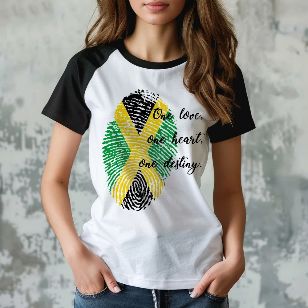 

Jamaica t-shirts women comic harajuku funny Tee female streetwear graphic clothes