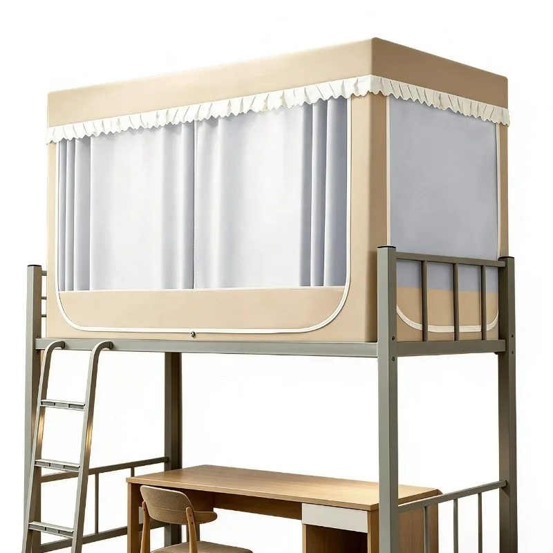 Blackout Bed Curtain Mosquito Net – All-in-One, No Frame Needed, Fits Bunk Beds, Perfect for Students