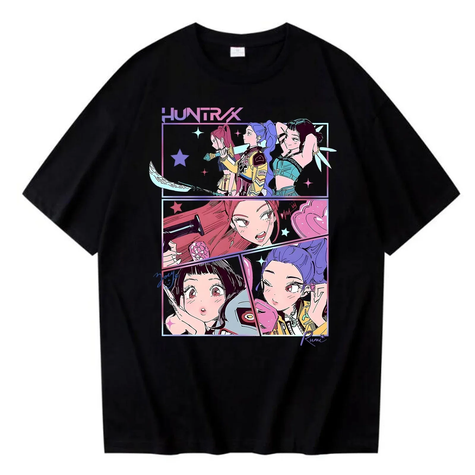 Womens   T-shirt    Women   Short Sleeve Shirt Gift for  Tees Huntrix  Demon