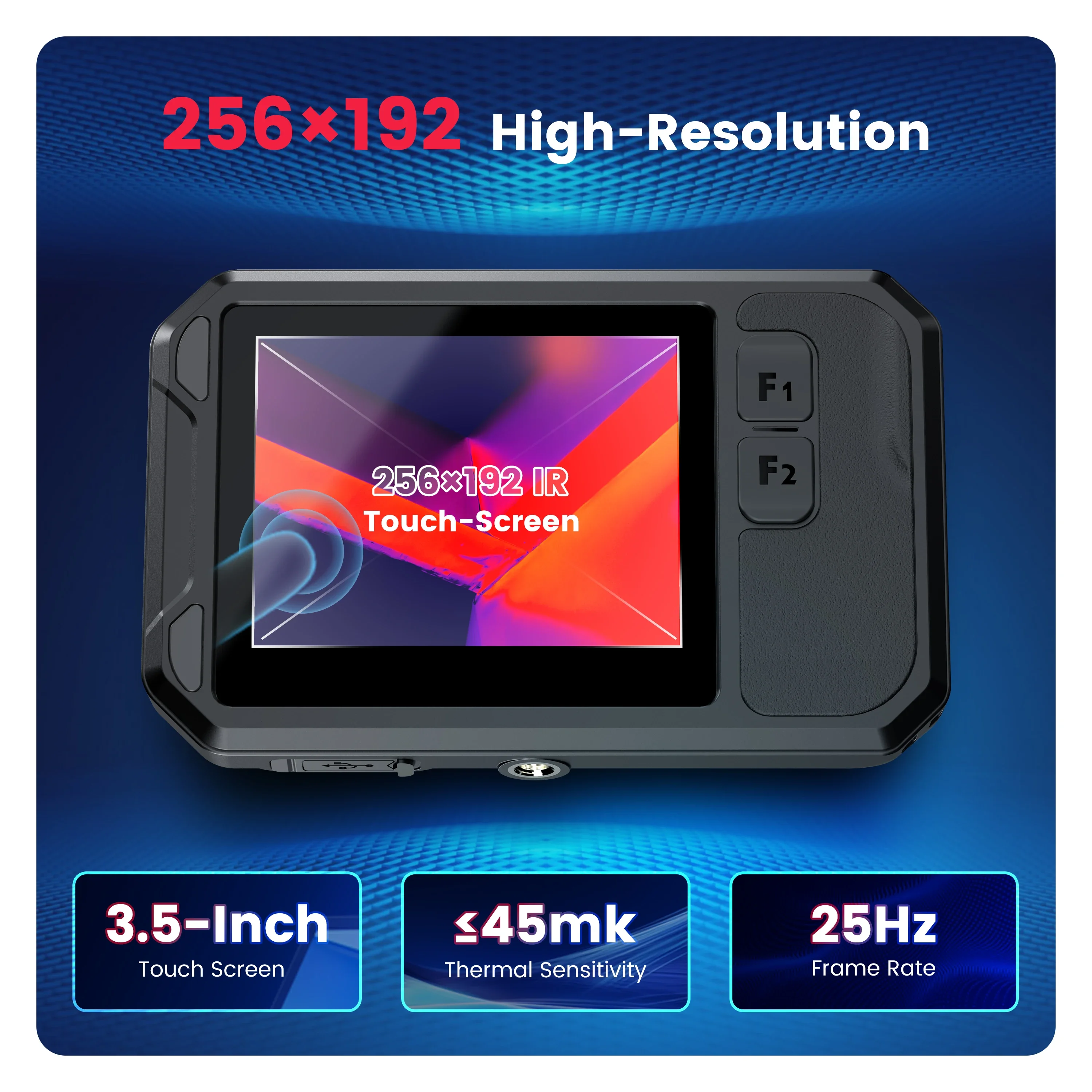 KAIWEETS KTI-K01 Digital Industrial Infrared Thermal Imager Camera 256x192 Temperature Imaging Circuit Electrical Maintenance