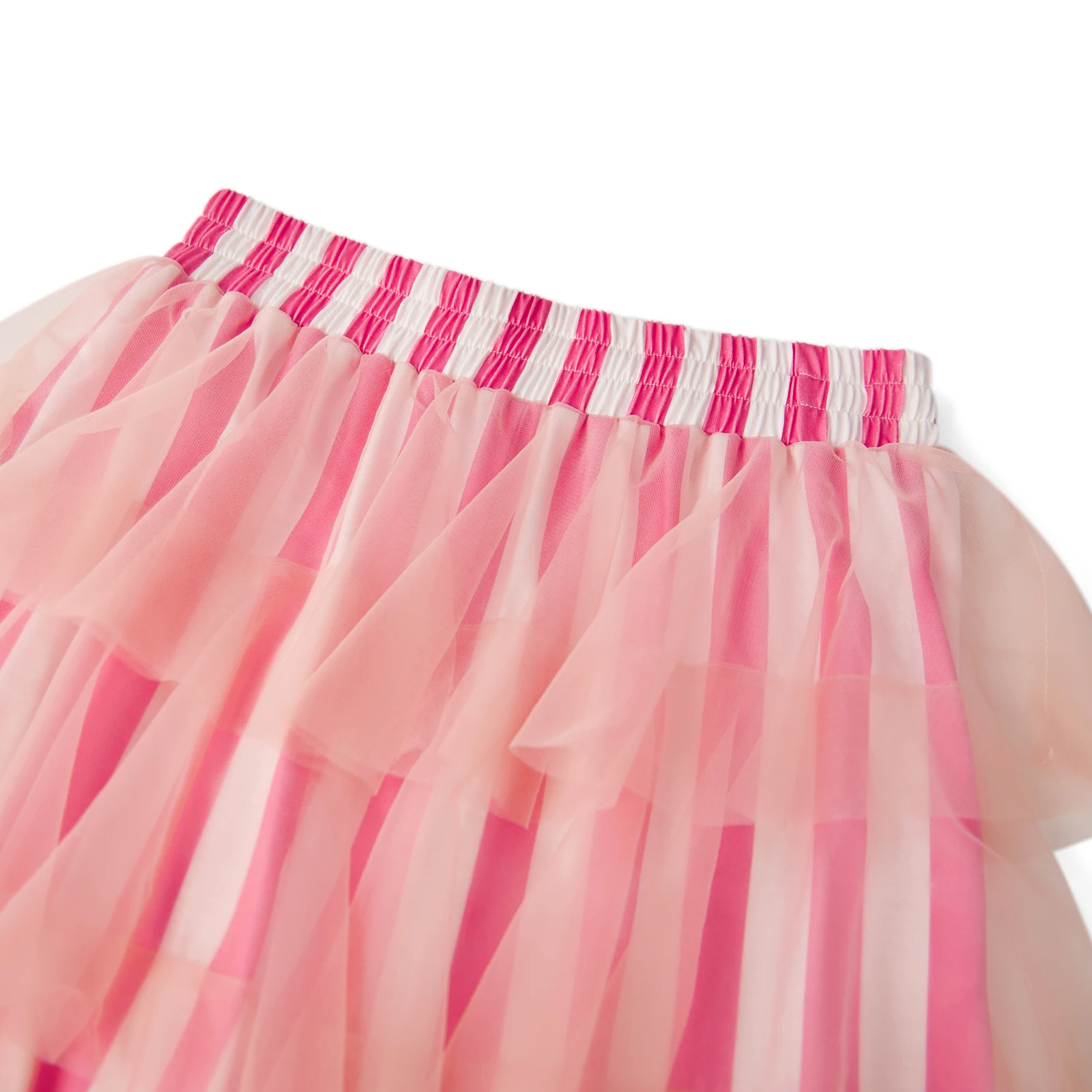 

Новые модные женские модные милые брюки, повседневные многослойные сетчатые эластичные брюки с оборками в полоску и принтом для повседневной уличной одежды, Лидер продаж