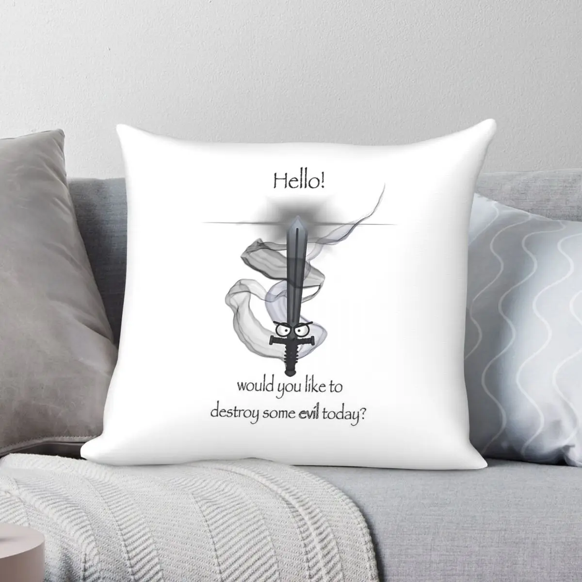 Nightblood Destroying Evil Pillowcase Polyester Linen Velvet Pattern Zip Decor Sofa Cushion Cover 18