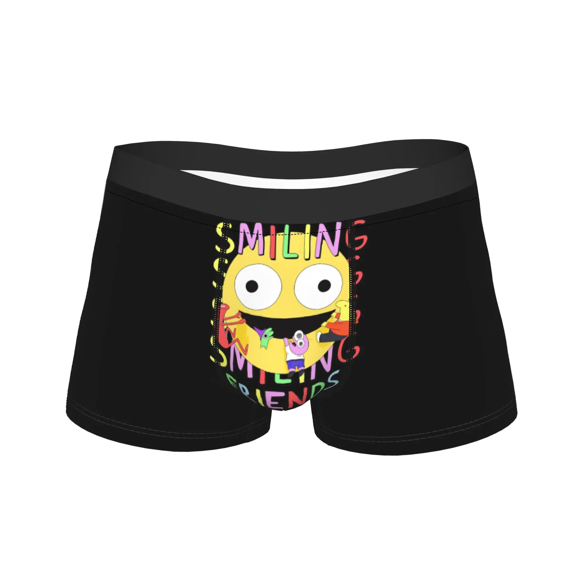 

Funny Boxer Cute Smiling Friends Shorts Panties Briefs Men's Underwear Polyester Underpants for Homme Plus Size