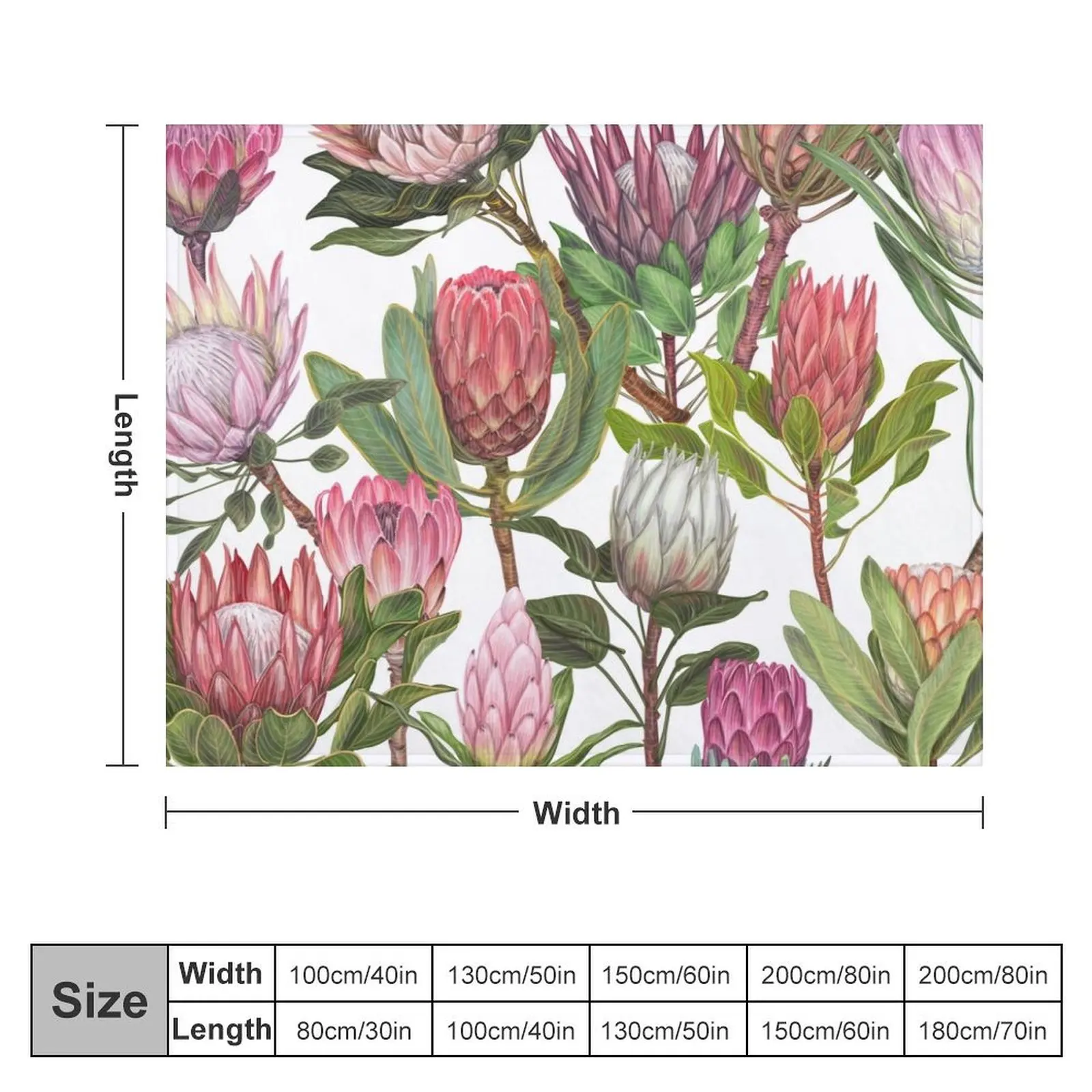 Protea Throw Blanket Flannel Thin Sofa Large Blankets