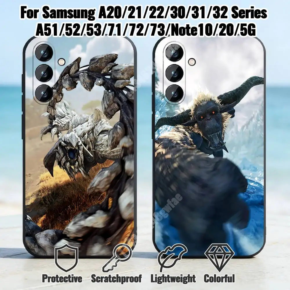 M-Monster H-Hunter W-Wilds Phone Case for Samsung Galaxy A10 11 12 A20 21 22 S E A70 71 72 73 Shockproof Bumper