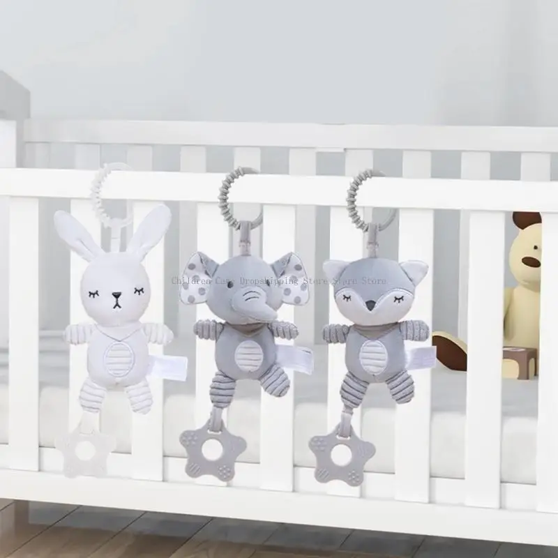 Linda cuna bebé en forma elefante alrededor estimulación sensorial sonajero juguete colgante