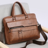 Men's Handbag PU leather Shoulder Bag Retro Men business briefcases computer bag high quality crossbody bag briefcase