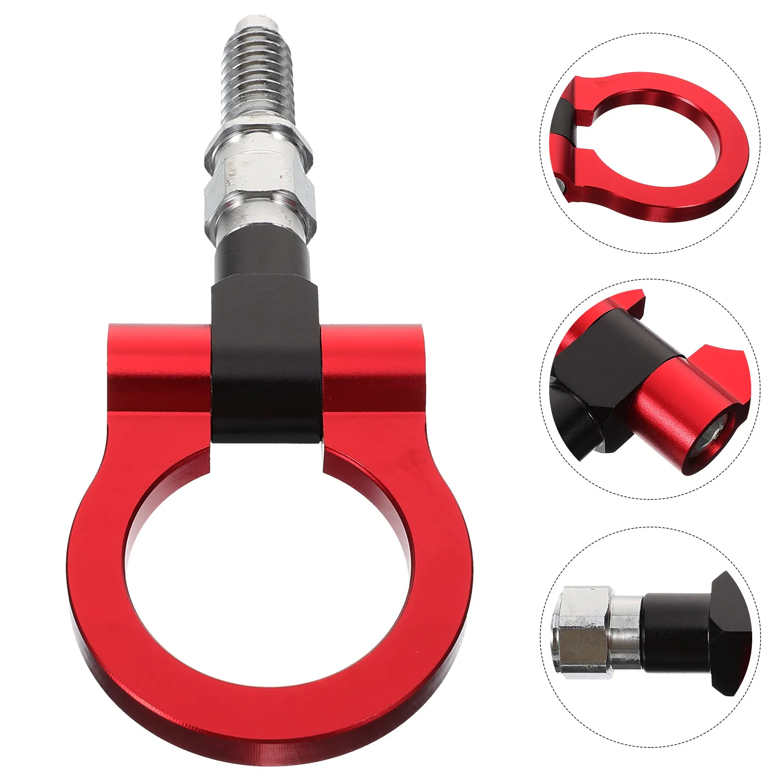 Heavy Duty Car Tow Hook Sturdy Metal Towing Ring for Automotive Trailer Flatbed Transport Vehicles Easy Install Lightweight