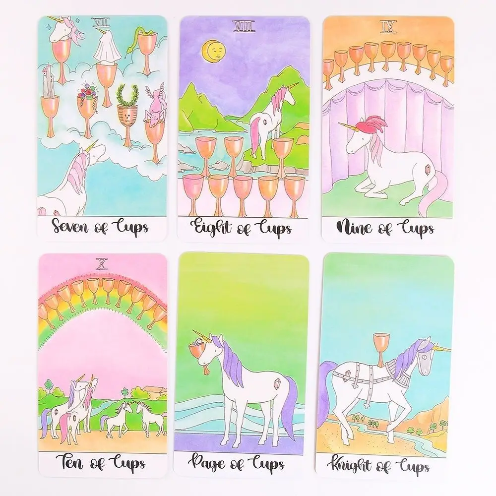 Crystal Unicorn Tarot Cards A 78 Deck Oracle English Visions Divination Edition Borad Playing Games Table Game Oracle Cards