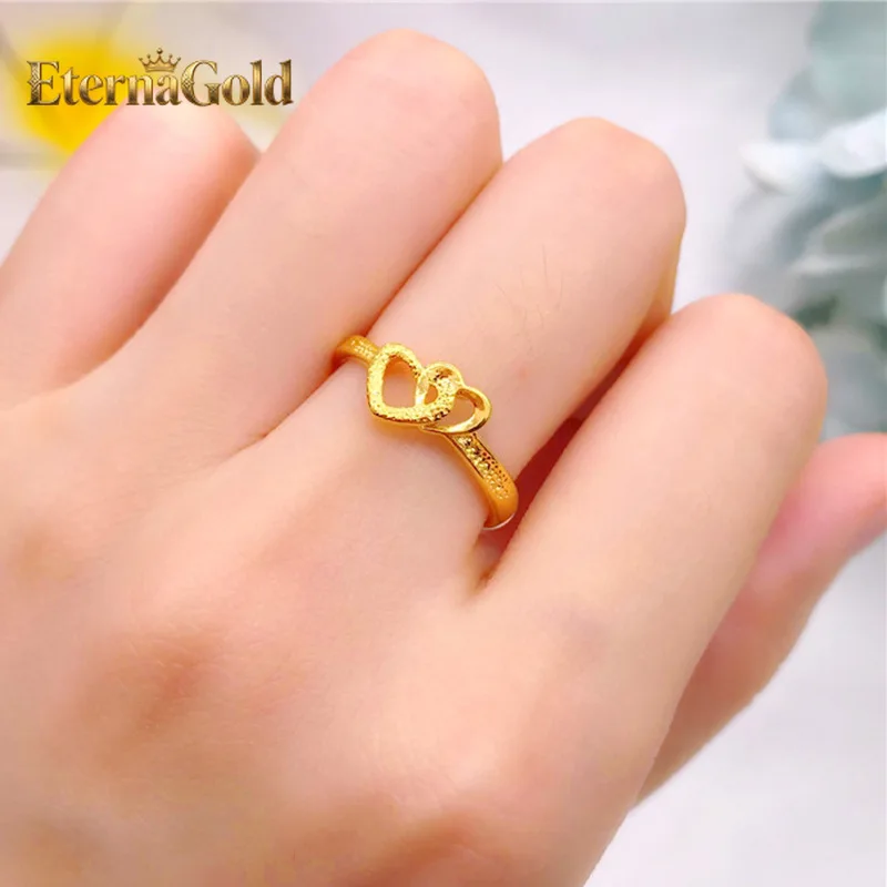 

EternaGold Luxury 24K 9999 Pure Gold real gold suit double love suit ladies bracelet necklace