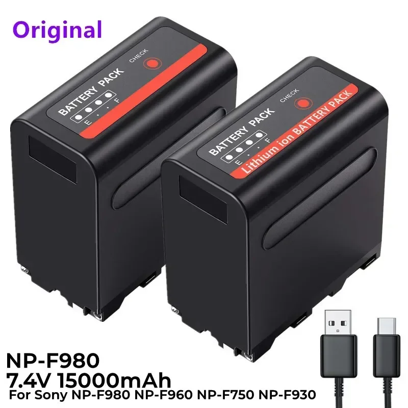 

Original 15000mAh NP-F980 F960 F970 NPF980 Canon battery with USB charging output for CCD-TRV35 TRV940 CCD-RV100 DCR-TR7Series