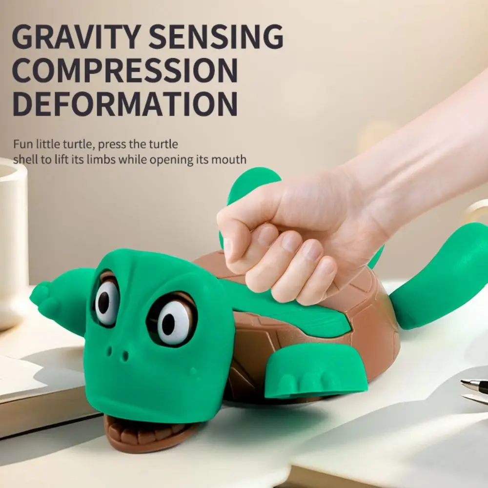 DIY Assembly Turtle Cell Phone Bracket ABS Press Panicked Turtle Coaster Gaping Eyes Anti-scald Turtle Cup Pad Quirky