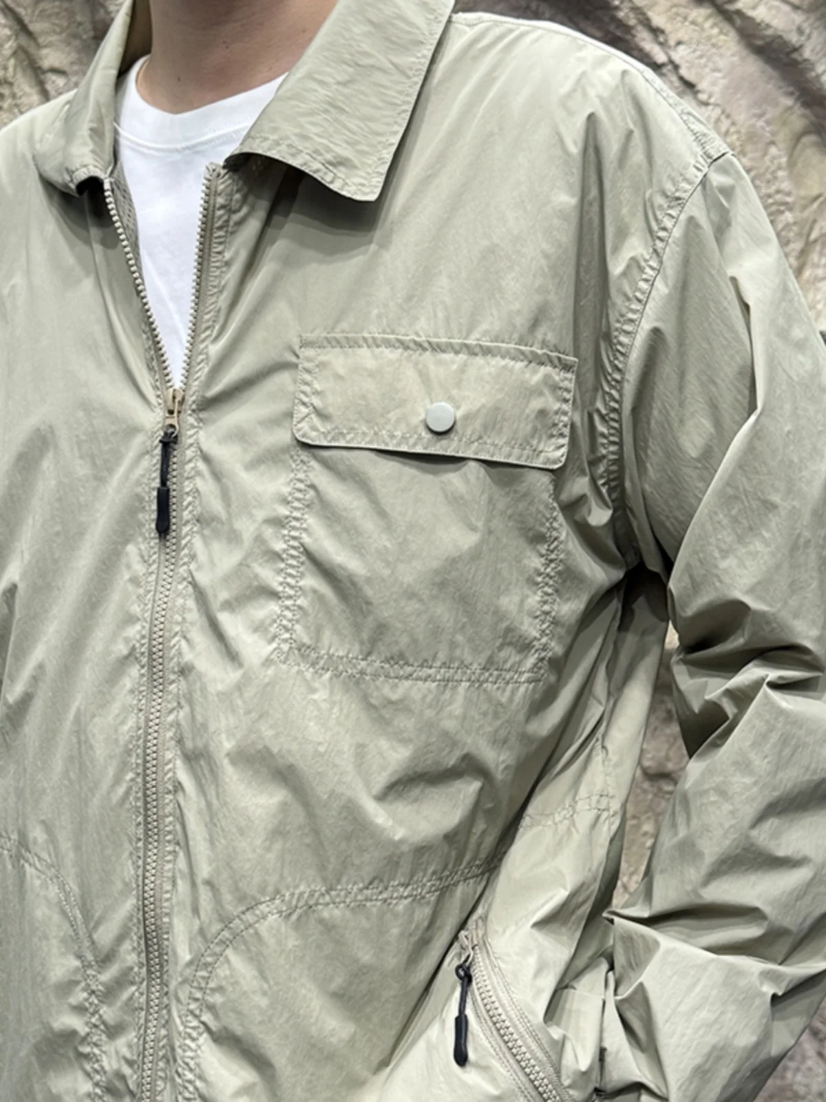 فضفاض الرجال الرياضة في الهواء الطلق Jaet جديد الخريف تصميم الرجعية اليابانية Sle الوجه طوق معطف الشباب ular الوقوف صالح طويل Sve #2