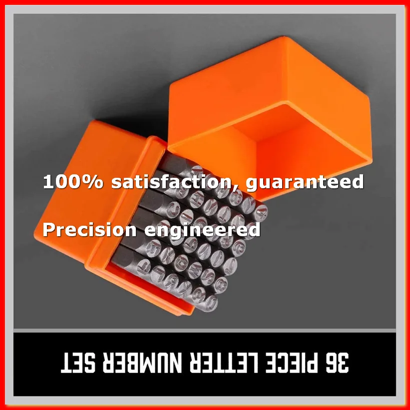 

36-Piece 3mm Number & Capital Letter Stamp Set (A-Z & 0-9) Punch Perfect for Imprinting Metal, Plastic, Wood, Leather-A79M