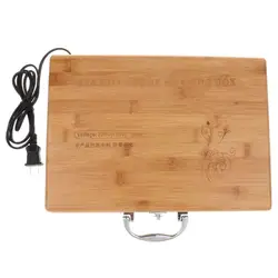 Professional Electric Wooden Heating Box Warmer Case Natural Energy Massage Stone Set