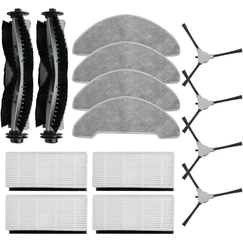 

ABVJ-For INOMI LE7 SE8 Parts Accessories Main Brush Side Brush HEPA Filter Mop Cloth Replacement