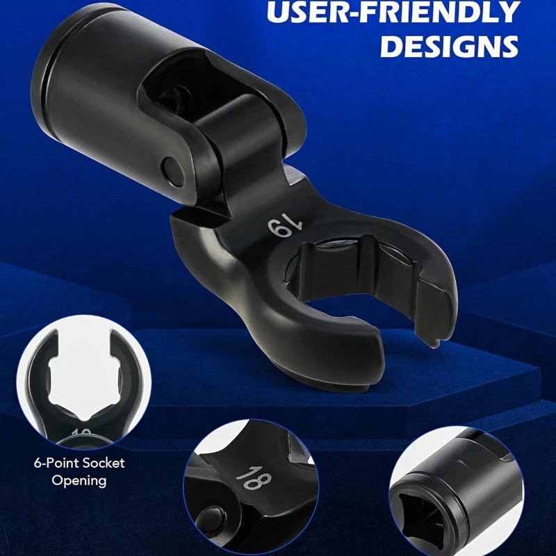 Set di chiavi YouTube per iniettore di carburante a testa mobile da 6 pezzi