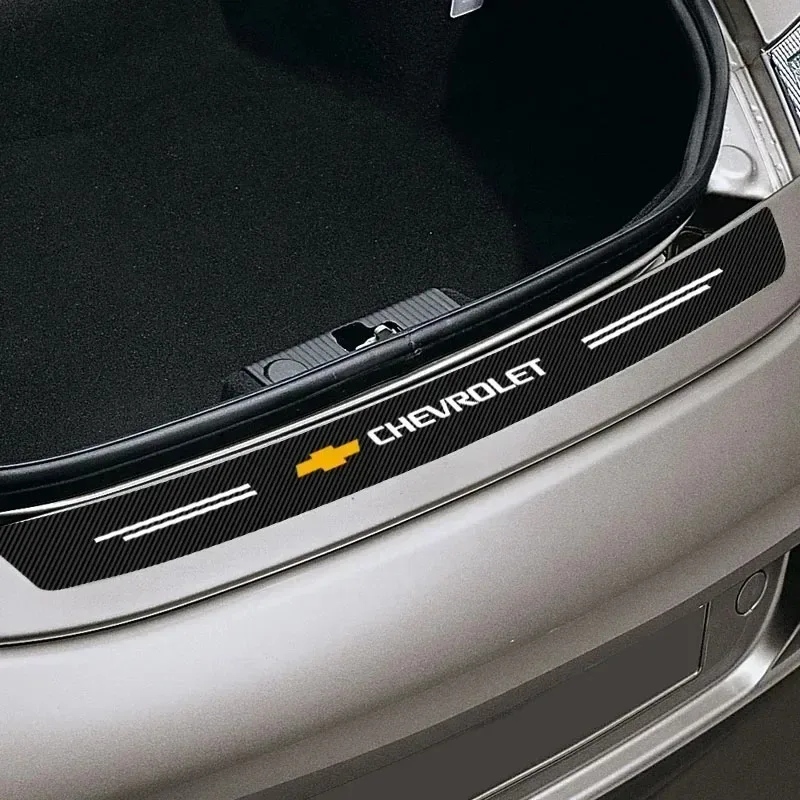

Carbon Fiber Car Rear Bumper Protection Sticker Fit For Chevrolet Silverado Impala Malibu Equinox Cruze Camaro Auto Accessories