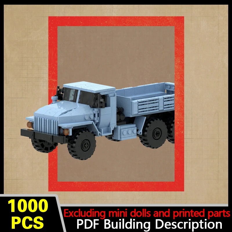 Military Transport Truck Model MOC Building Bricks War Equipment Style Modular Technology Gifts Holiday Assemble Toys Suit
