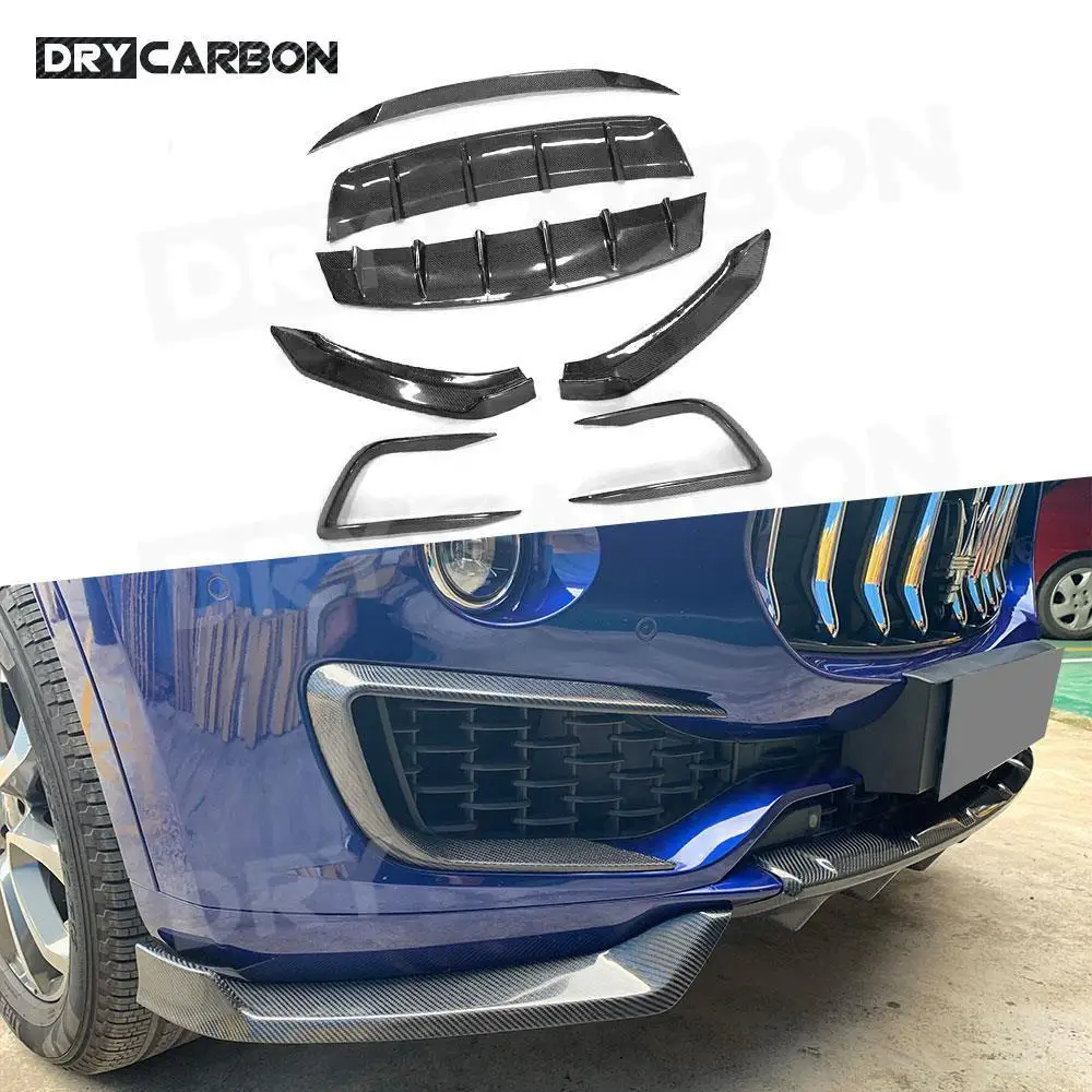 

Carbon Fiber Front Bumper Lip Front Fog Lamp Cover Splitters Mesh Covers Rear Diffuser For Maserati Levante Sedan 2016-2019