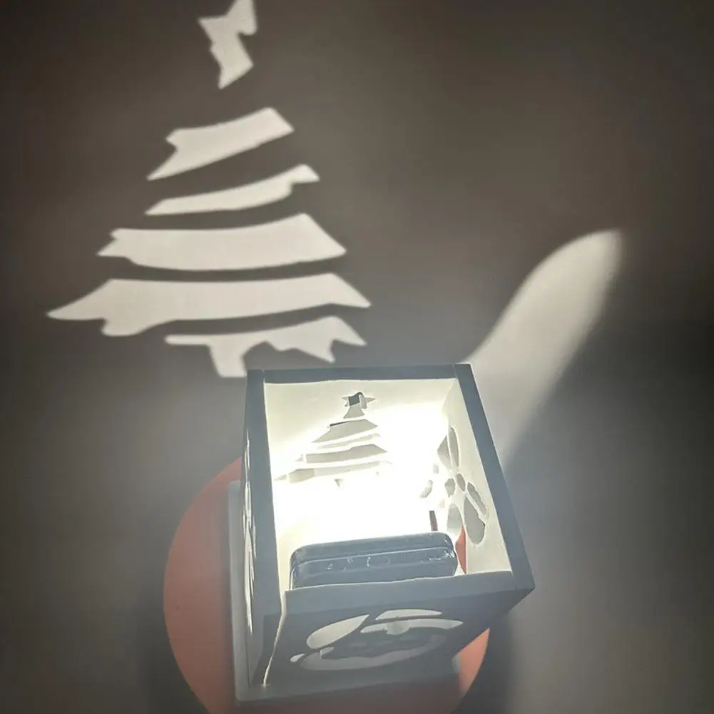 3D Christmas Theme Candle Cover Ornament Silicone Molds Projection Candle Gypsum Concrete Cover Molds Resin House Pieced Se J8O3 image 4