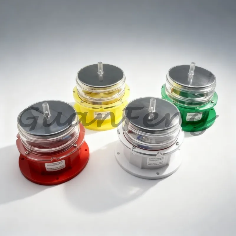 Solar Ship Navigation Light, Flashing Red Anti-Collision Warning Light, Suitable for Buoy Vessel Navigation, Yellow Option