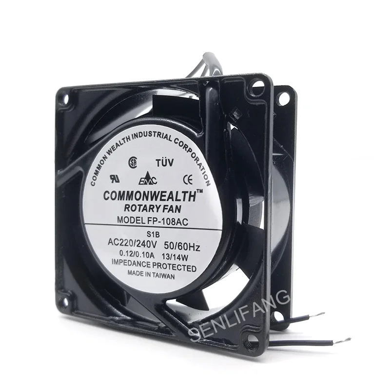 New FP-108AC S1B 80*80*25mm AC220V/240V 0.12/0.10A Axial Cooling Fan Processor Cooler Heatsink Fan