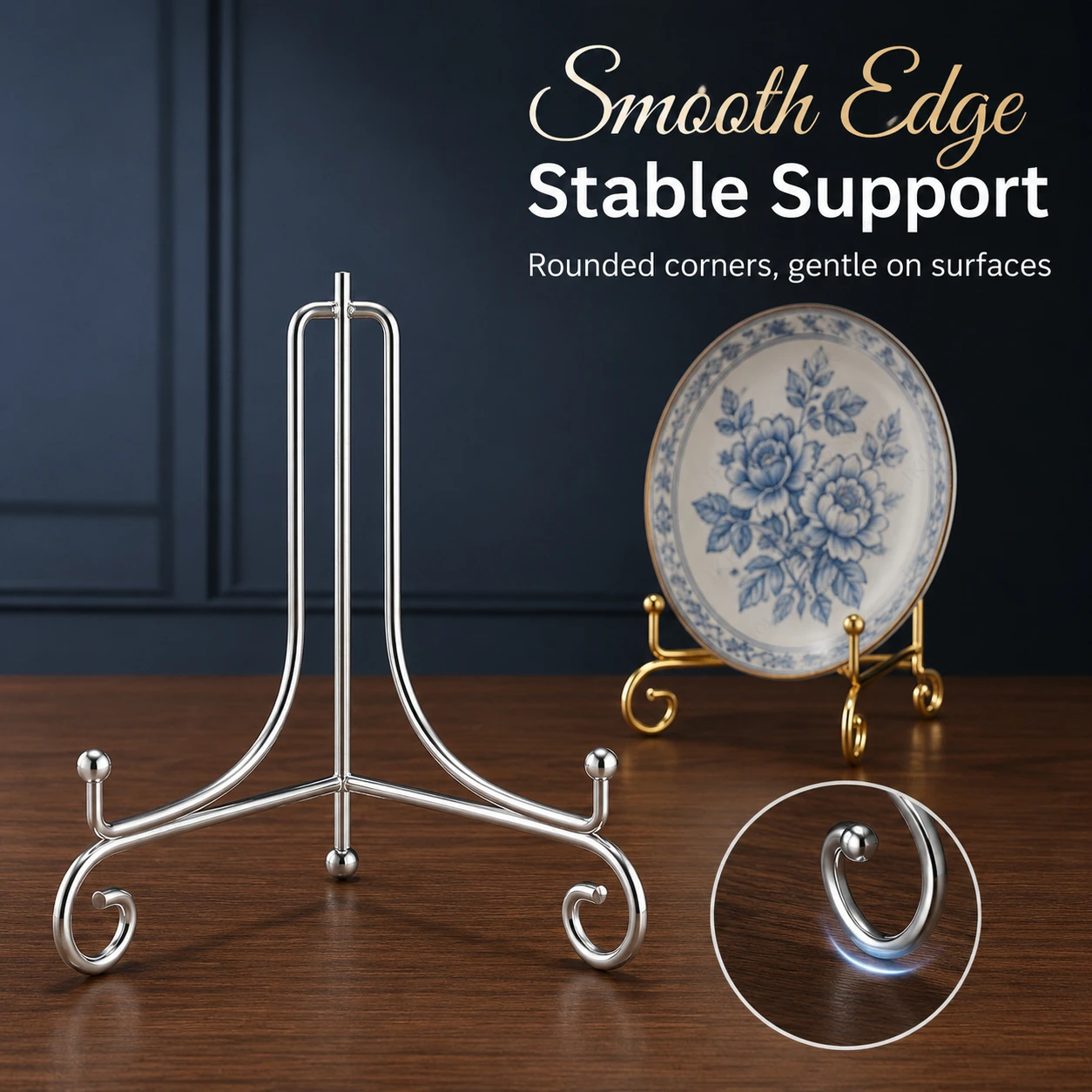 Foldable Iron Book Holder Plate Stand Metal Easel Display Rack 4 6 8 10 Inch for Dish Photo Kitchen Decor Storage