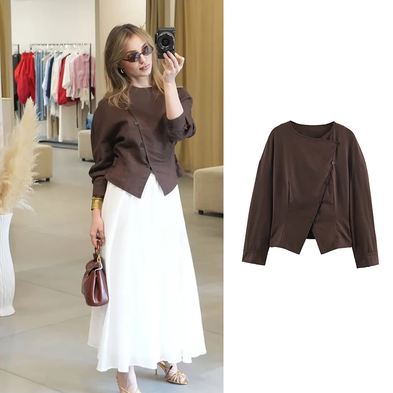 Autumn Women's Jackets Blouse 2026 New Fashion Slim O-neck Elegant Women's Thin Coats Chic Youth Street Autumn Travel Jackets