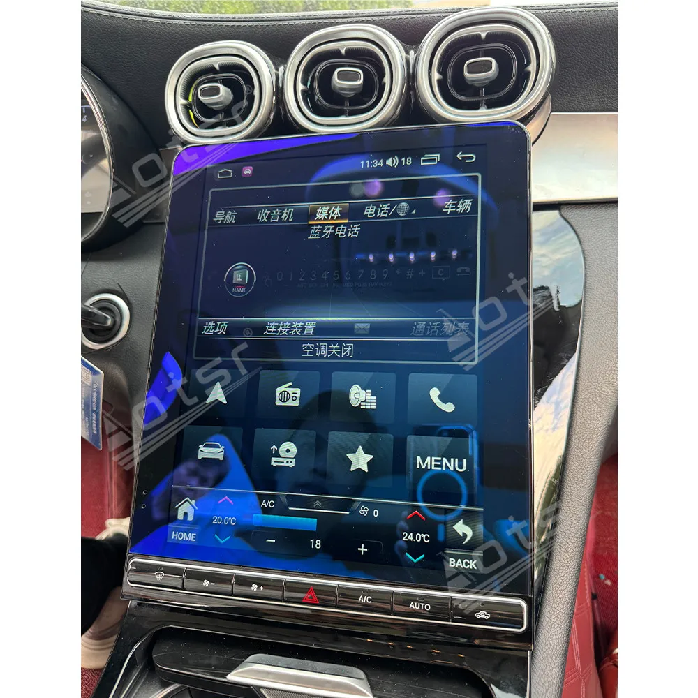 

12,1-дюймовый автомобильный радиоприемник Android 15 для Mercedes-Benz GLC C-Class 2015-2022 Carplay Автомобильный GPS-навигатор Мультимедийный плеер Head Uint