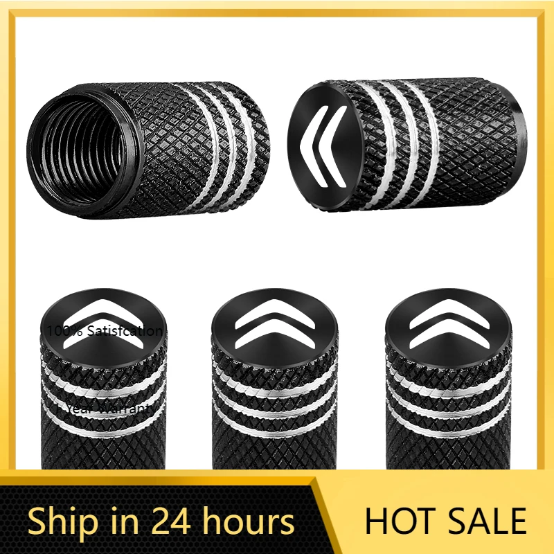 

2026 Hot Car Sticker 5PCS Aluminium Car Tire Valve Stem Caps Cover For Citroen C5X C6 DS C3-XR C4L C4 C1 C5 C6 VTS C-ELYSEE Auto