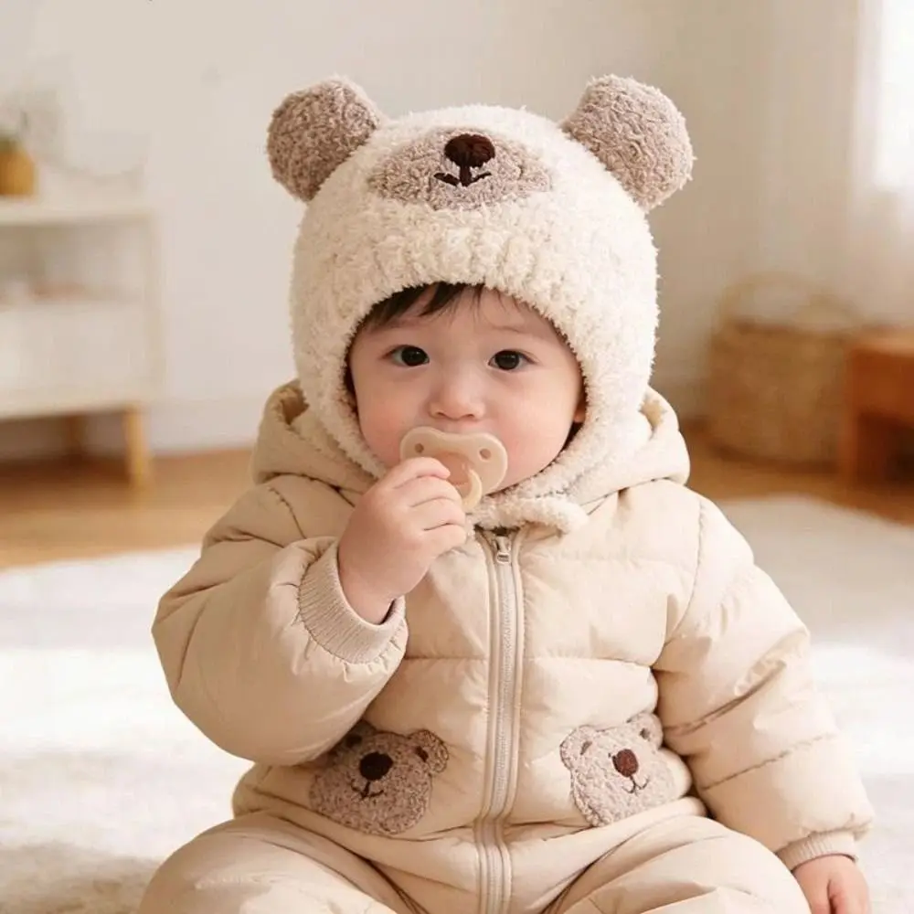 

Cute Winter Baby Crochet Hat Cold-Resistant Breathable Toddler's Knitted Hat 6-30 Months Thermal Ear Protection Hat