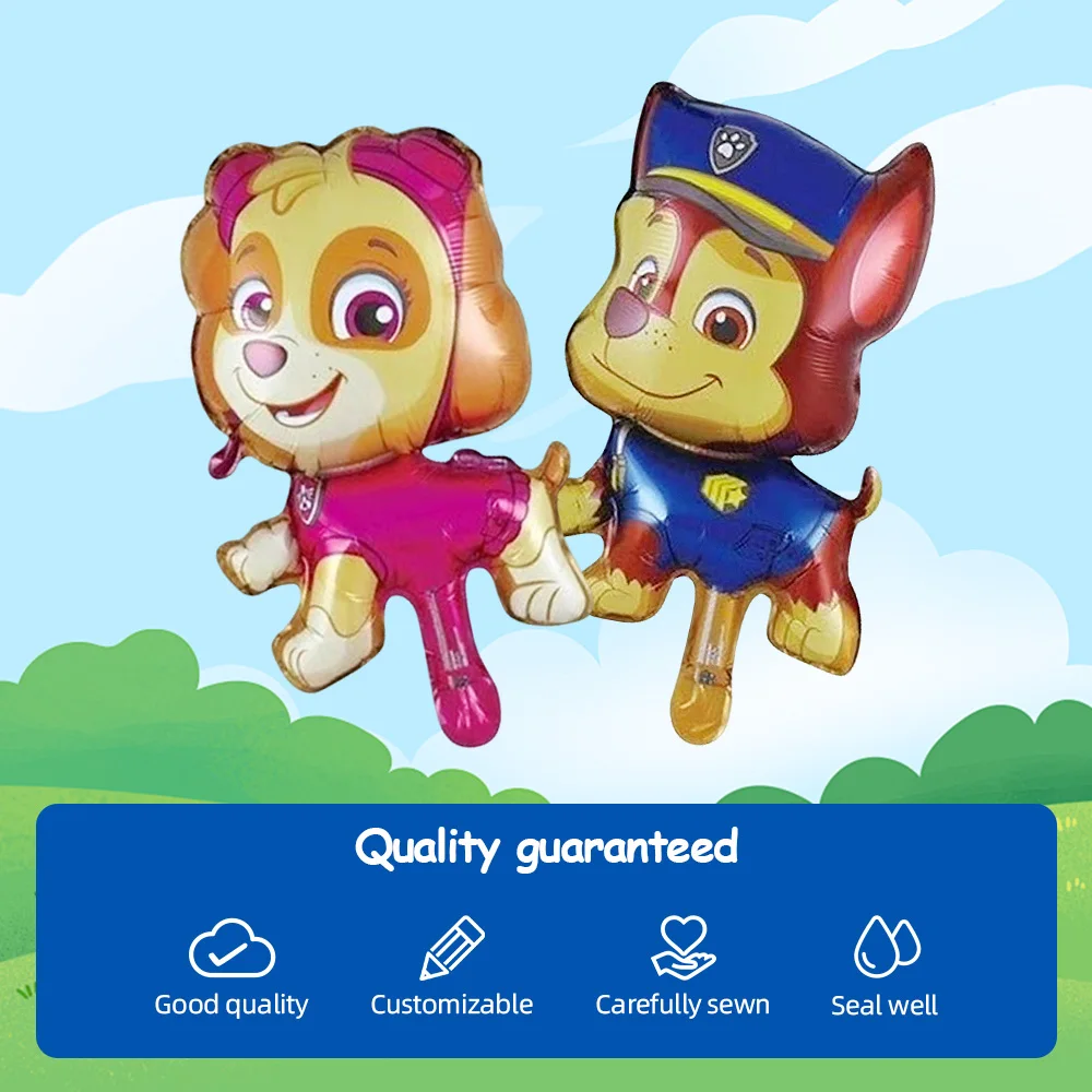 باو باترول موضوع الكرتون الكلب سلسلة بالون استحمام الطفل الأطفال حفلة عيد ميلاد خلفية ديكور الأنشطة الخارجية حفلة للأطفال #6