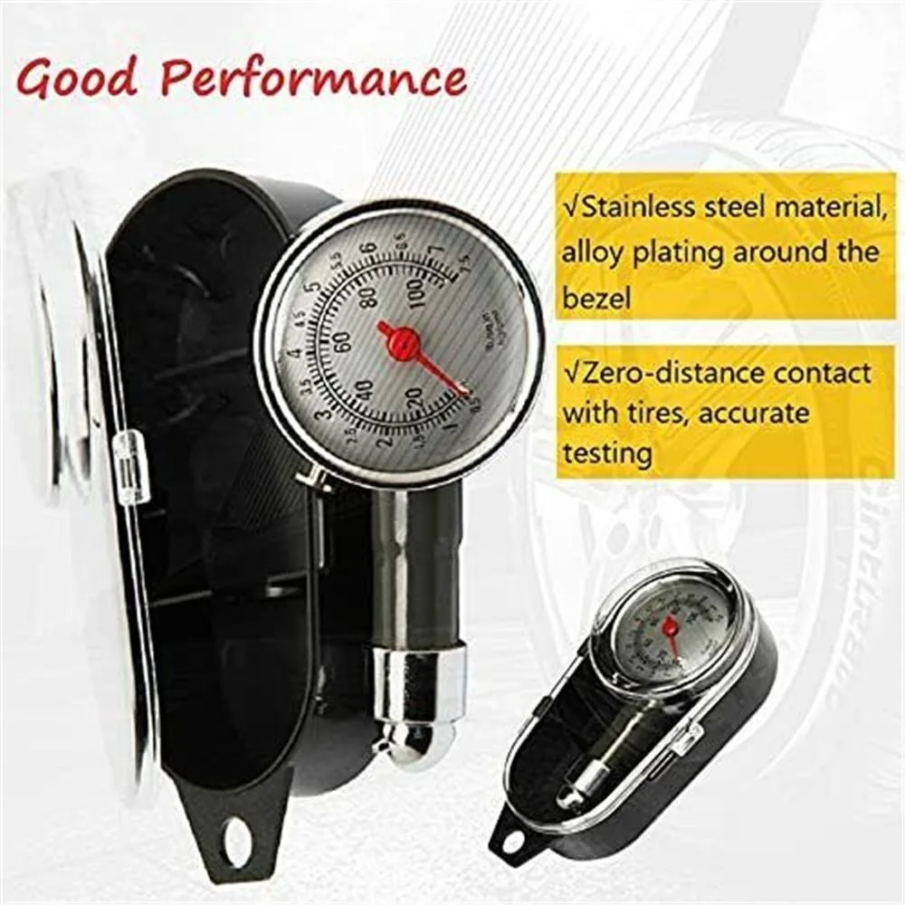 Monitoring System Metal Tire Pressure Gauge Mini Dial High Precision Tyre Meter Manometer