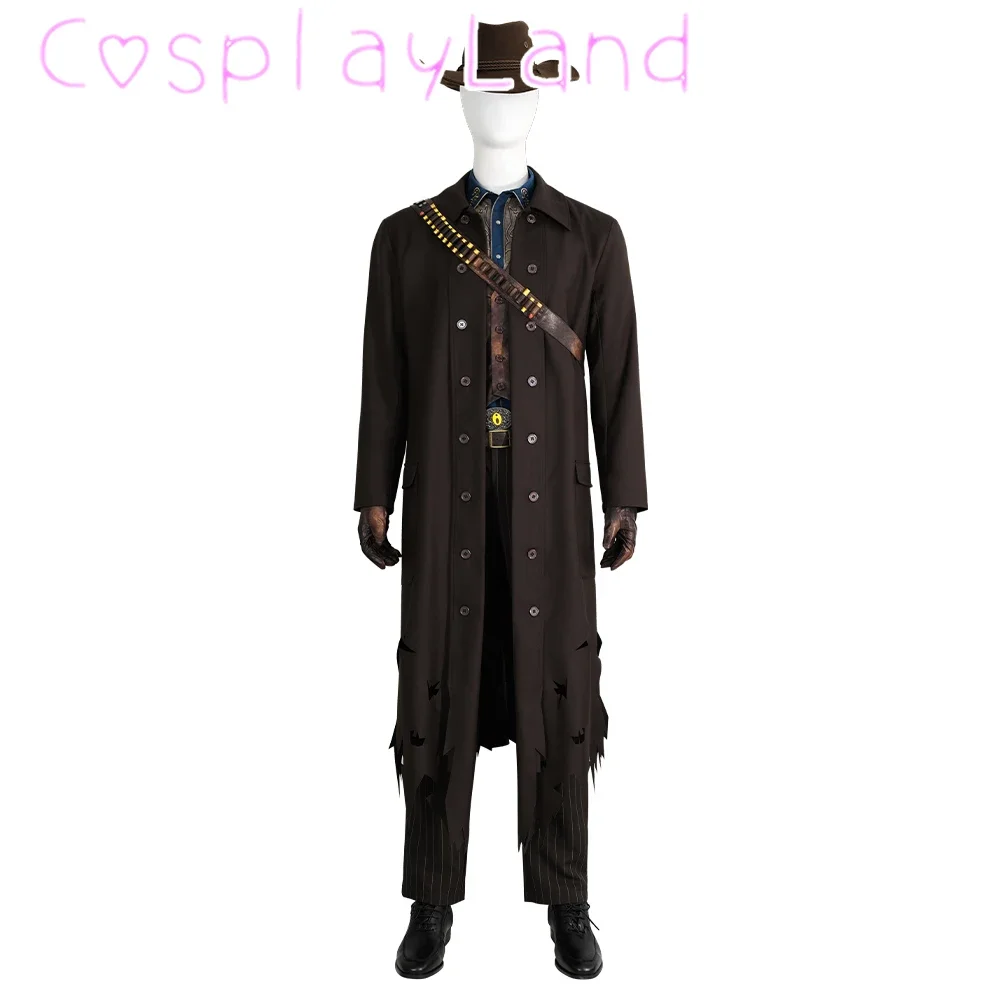 

Overseer Hank Cosplay Ghoul Costume Adult Men Shirt Vest Pants Coat Suits Halloween Carnival Outfit Fall Costume Custom Size