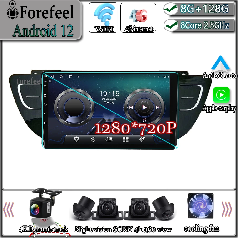 Android 12 For Geely Atlas NL-3 2016 - 2020 Multimedia Navigation GPS Video Autoradio Player Car Stereo Carplay Monitor Radio