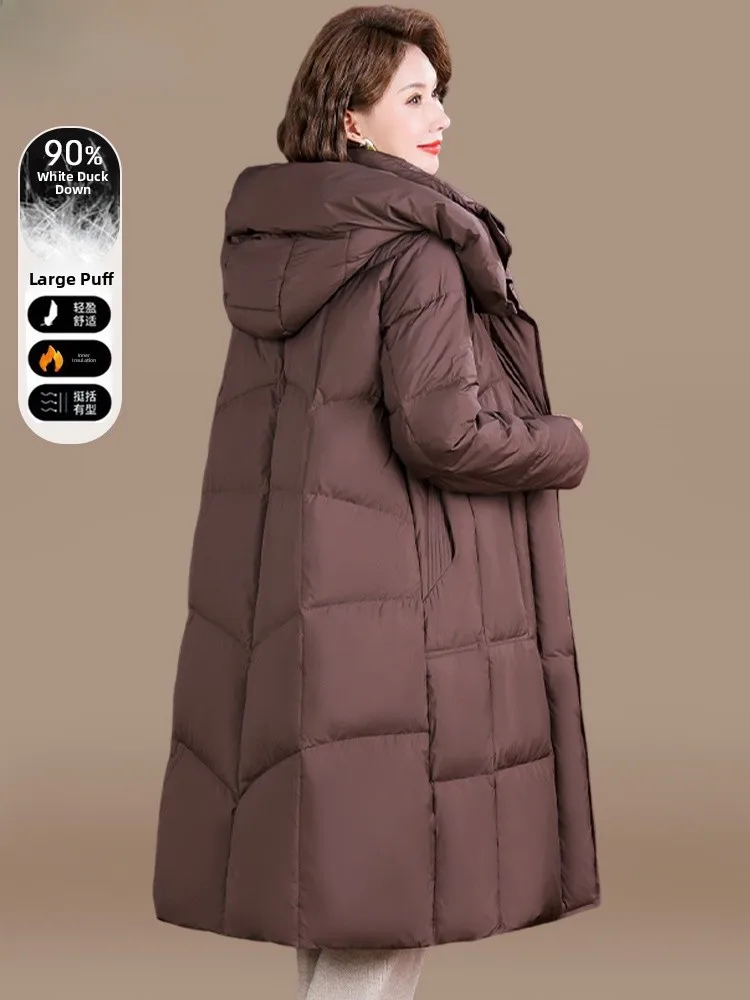 

Knee-Length Mid-Length down Jaet Women's Winter Mom's Clothes Cotton Outerwear 2024 New Sle Middle-Aged And ly Winte...
