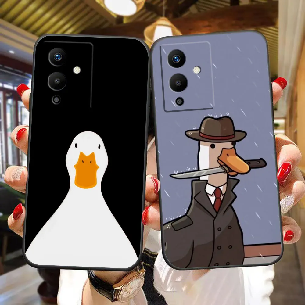 Cartoon Duck Goose Game Phone Case For Infinix ZERO TECNO CAMON SPARK 20 30 30S 40 POVA 5 6 7 POP SMAR 8 9 10 DIY Shell Cover
