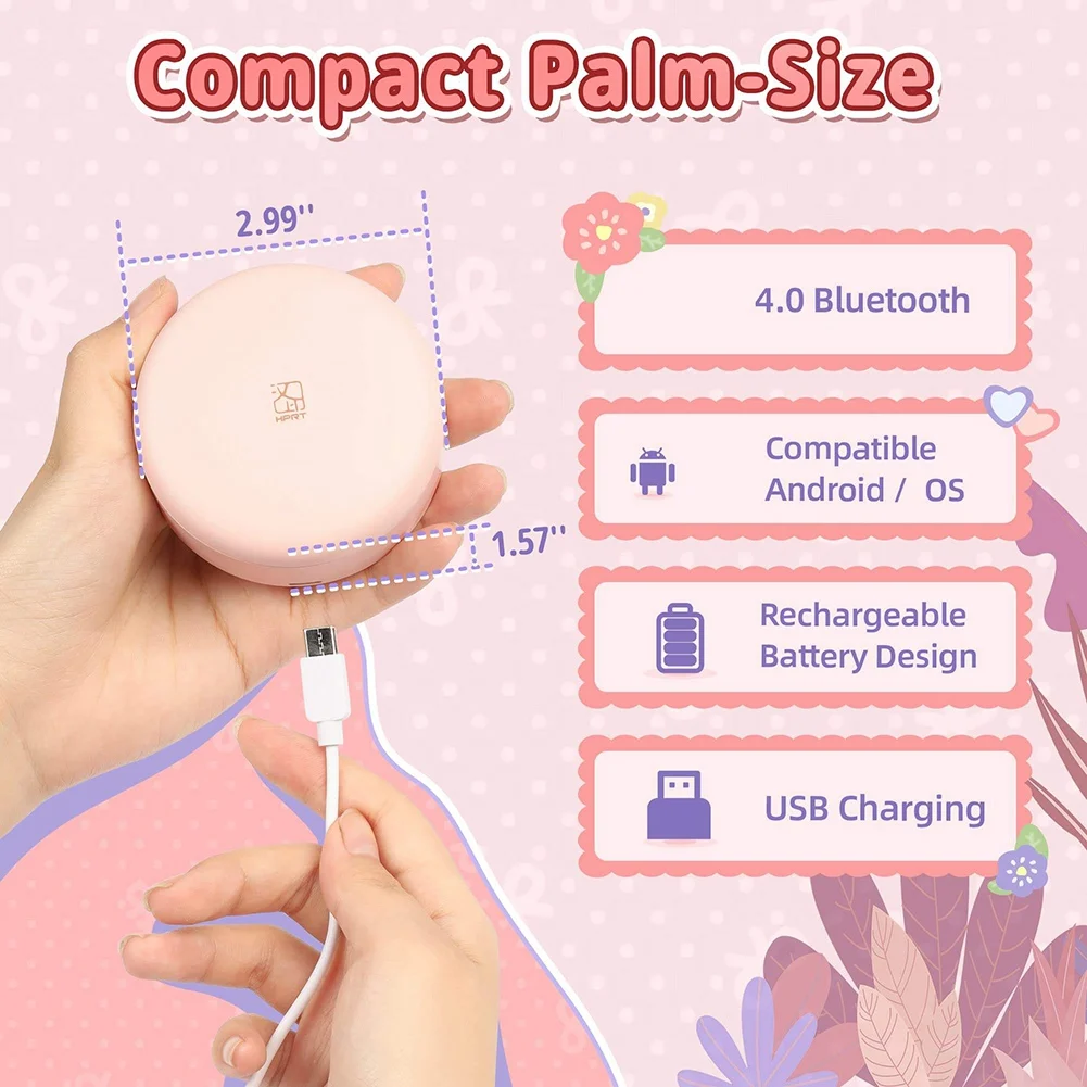 L70A HPRT H11 Q2 Bluetooth Thermal Label Printer Mini Pocket Sticker Labeller Maker/Self-Adhesive Paper Rolls Inkless Machine