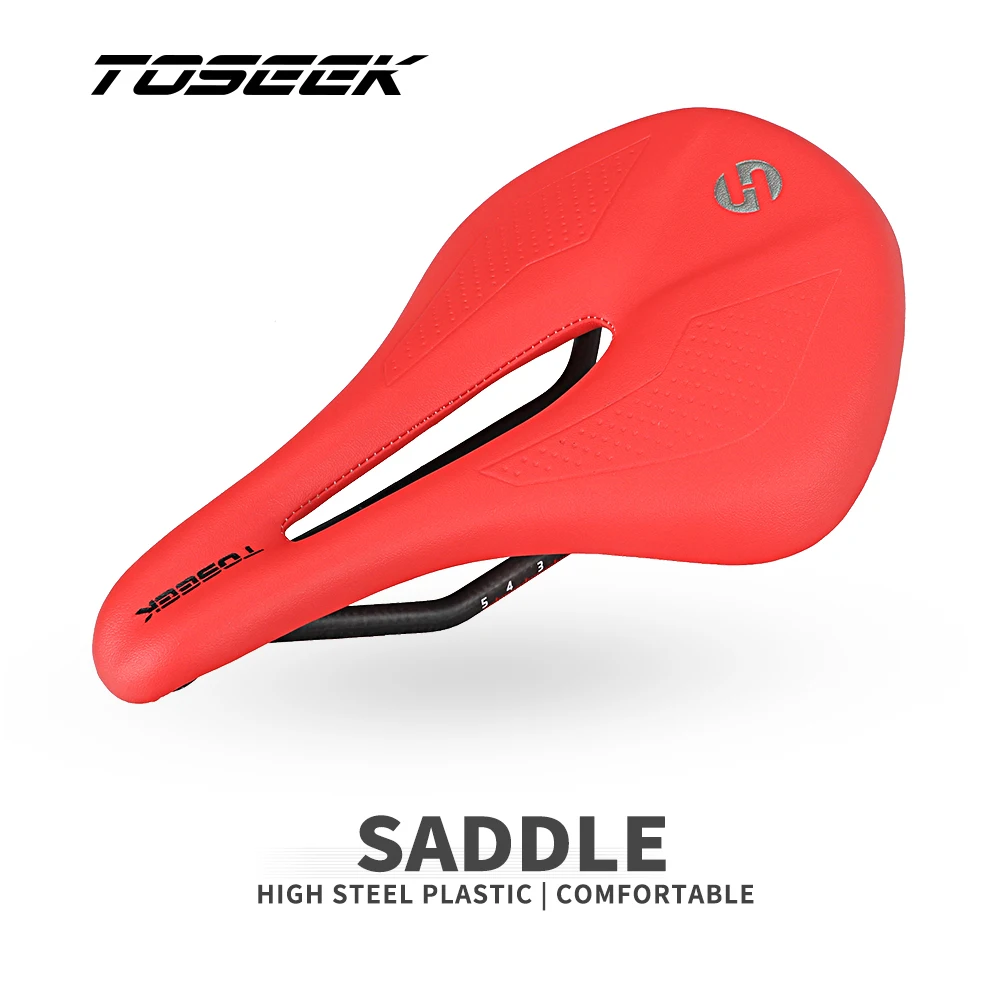 

TOSEEK Bicycle Saddle MTB Bike Saddles Carbon Fiber Saddle 248-148 mm Road Bike Bicycle / Steel Saddle Rails Bicycle Cycling