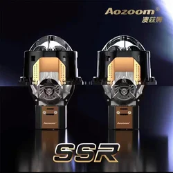 AOZOOM SSR High-end Laser 5800K White 12V 58W 85W Bright 20000H Car LED Projectors Headlight