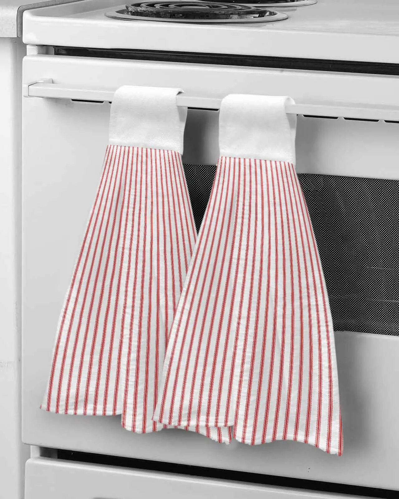 Striped Red Towel Cleaning Cloth Microfiber Soft Household Super Absorbent Dish Washing Cloth