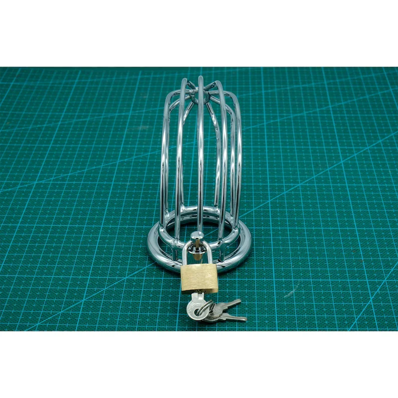 Stainless Steel Metal Cock Cage with Lock for Male/Men Chastity Device/Chastitycage/Penis Lock/Penis Cage/Dick Cage/Bondage Men